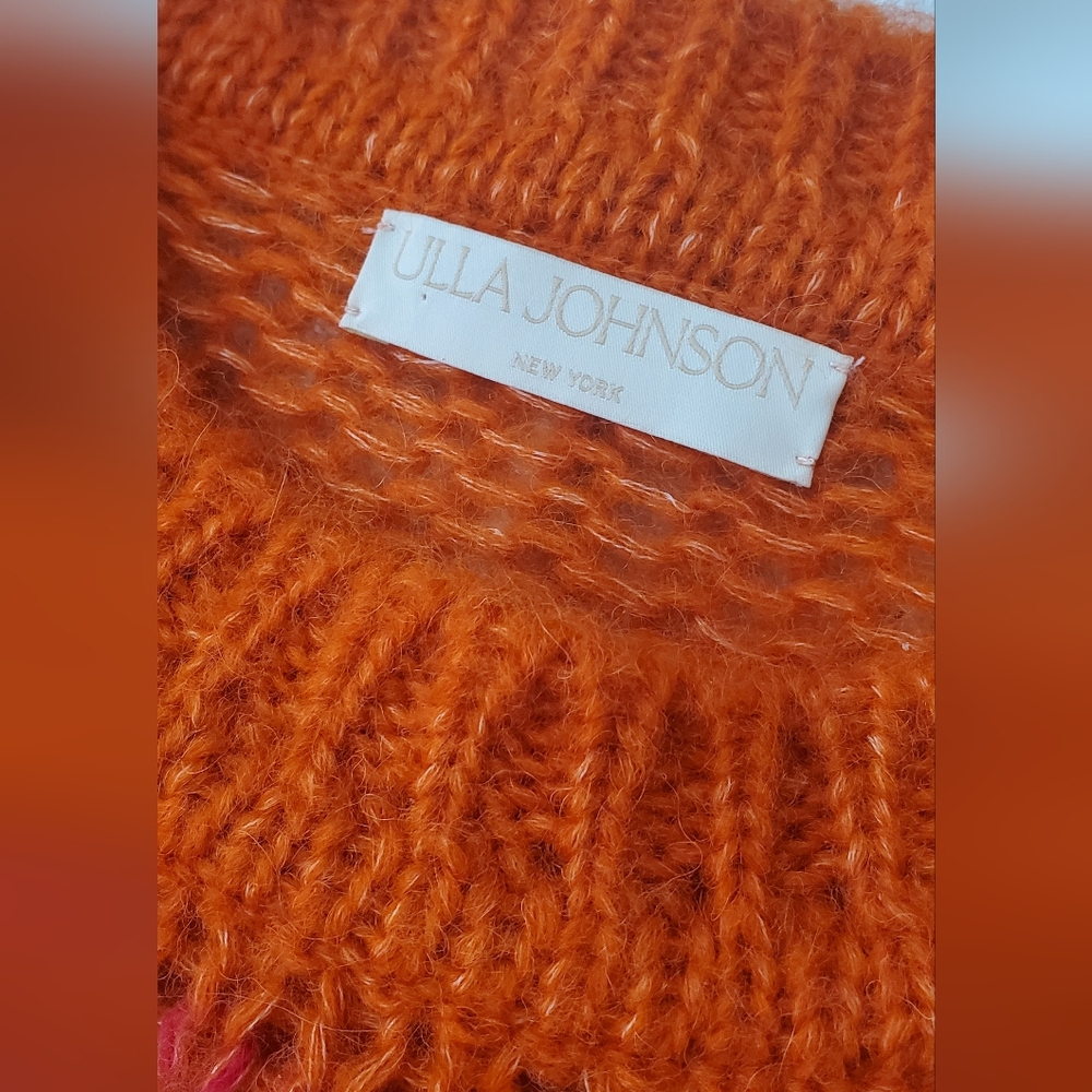 Ulla Johnson Rosalia Pullover Gradient Red Sweate… - image 7